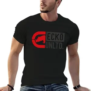 Ecko Unltd Classic Rhino Logo Streetwear T-Shirt Vintage Hip-Hop Style Men's Fitted Short Sleeve Crew Neck Casual Tee