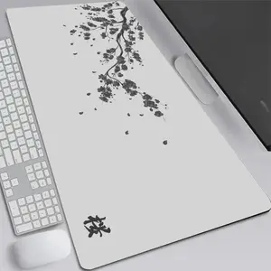 [50% OFF] [Freeship] [USA Only] Aesthetic Pink Sakura Desk Mat, Japanese Cherry Blossom Mouse Pad, Cute Pastel Desk Decor, Kawaii Gaming Setup, XL Extended Mousepad Gift