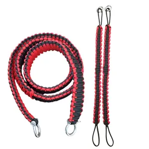 RED and Black Paracord TOP and Bottom Strap combo for 7.5 quarts cooler