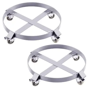 GAOMON 55 Gallon Drum Dolly: Heavy-Duty Steel Dolly with 1000lbs Capacity, 4 Swivel Casters, and Steel Frame for Efficient Warehouse Drum Handling and Transportation