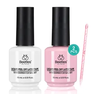 Beetles Liquid Latex for Nail- Peel off Nail Polish Cuticle Guard with Plastic Nail Care Stick Nails Design Air-Dry Liquid Latex Barrier for Protector Fingers