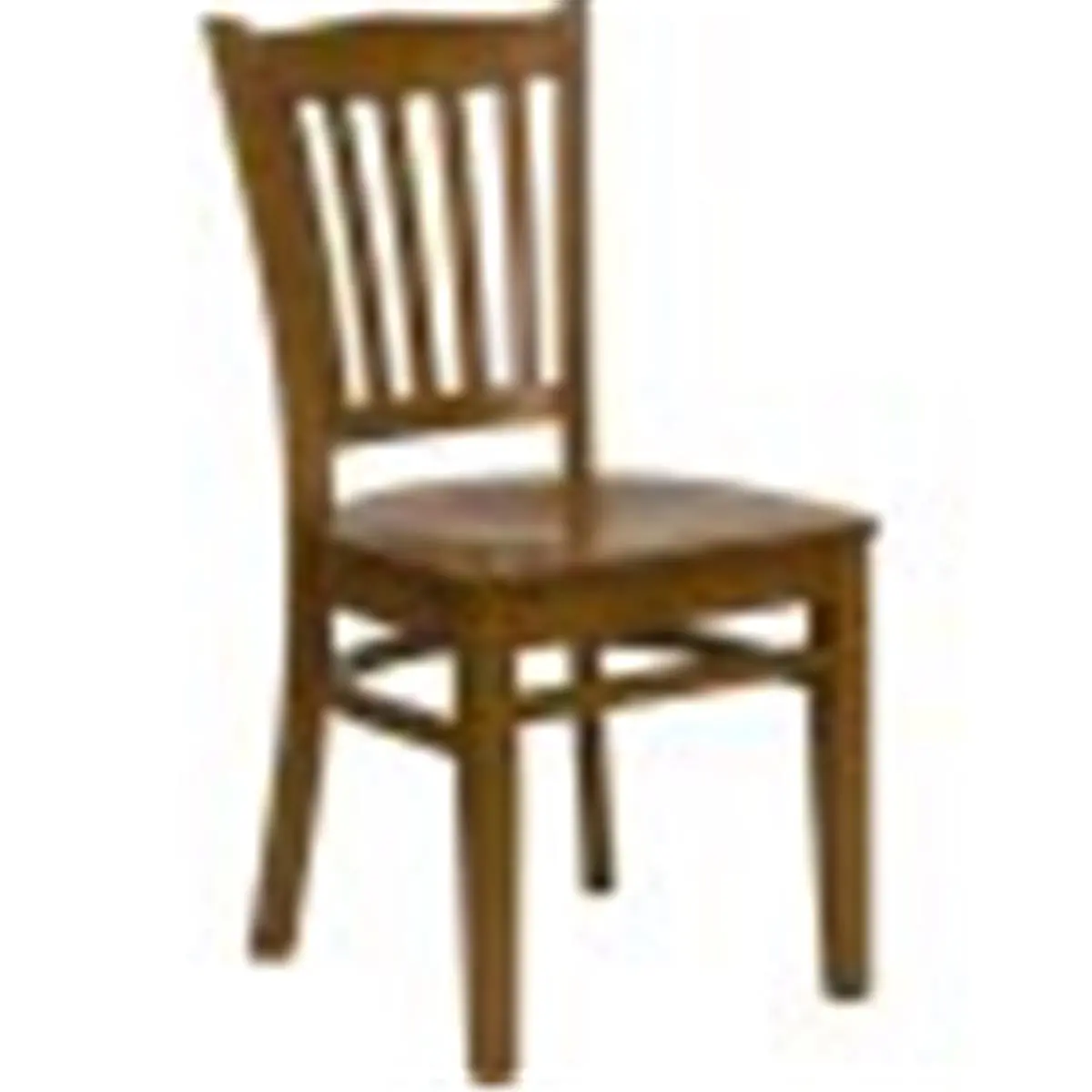 212 MAIN Heavy-Duty Vertical Slat Crown Back Solid Wood Dining Chair, Cherry Finish, Curved Bar, 75" Thick Seat, Sturdy Construction