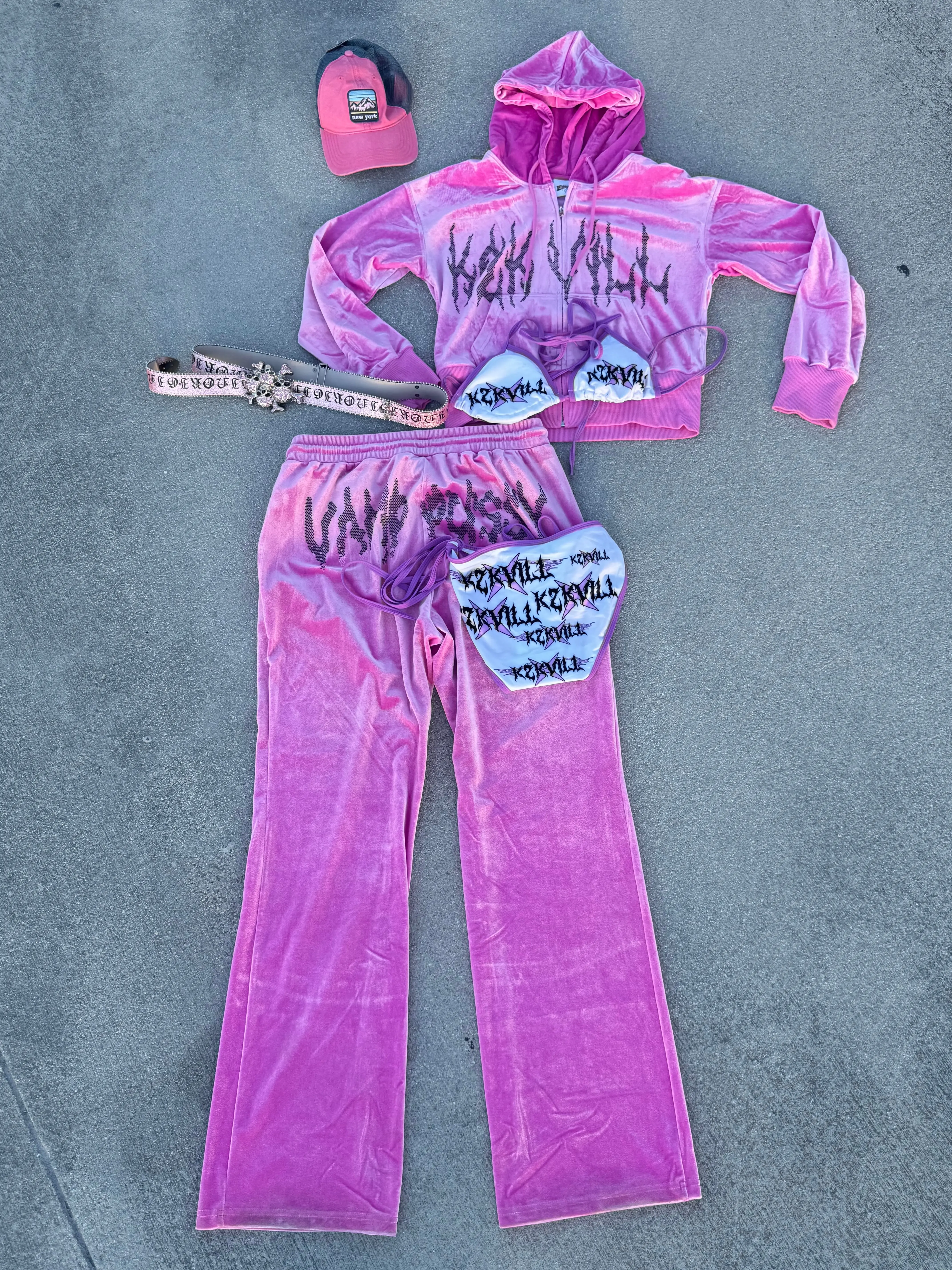 PINK K2KVILL Y2K  Velour Jacket