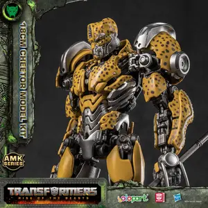 Transformers Toys: Cheetor Action Figure (with Bumblebee's Weapon) - Rise of the Beasts - 7.87 Inch Pre-assembled Model Kit from the YOLOPARK AMK Series