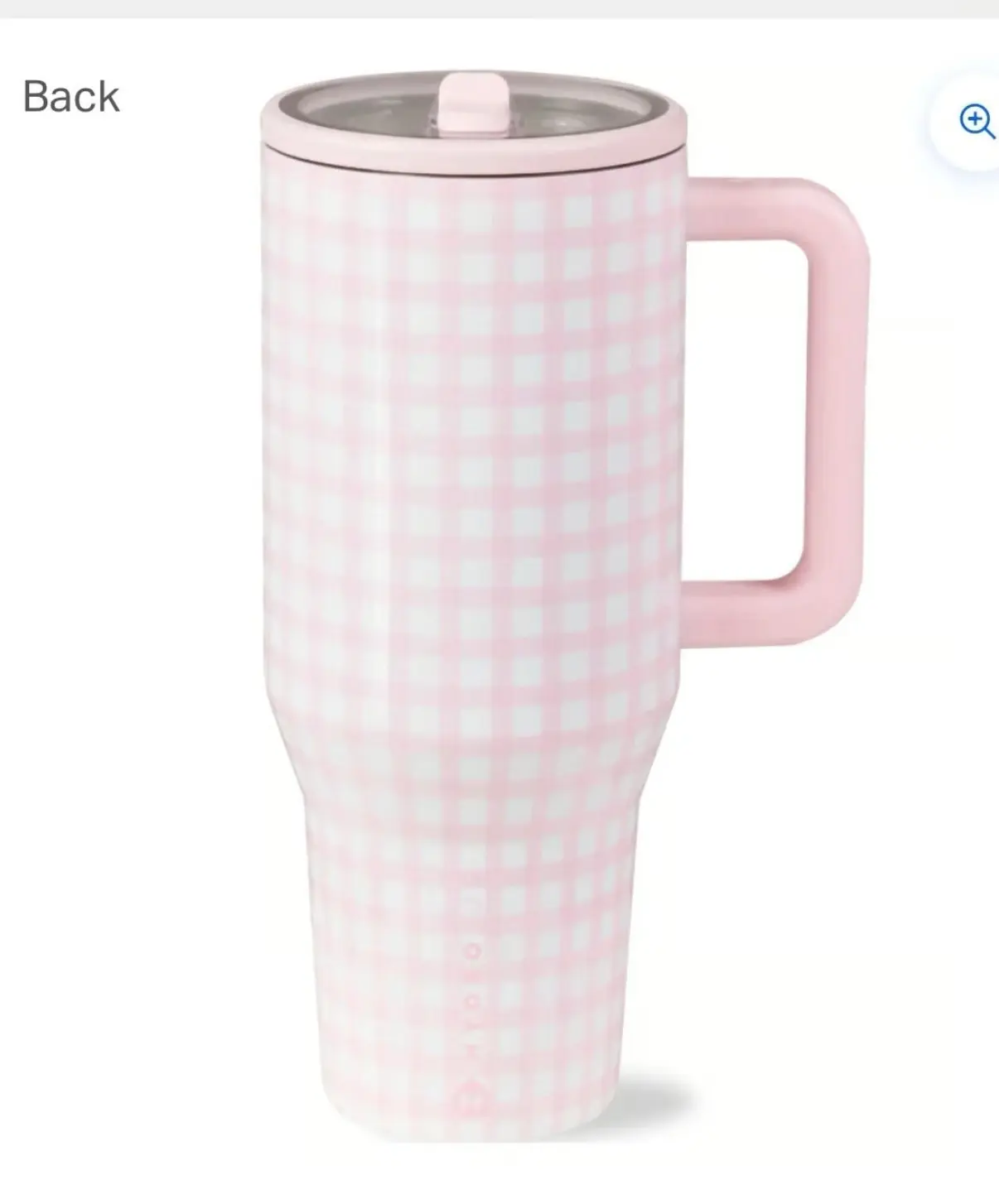 HydroJug Tumbler Pink Gingham HOT TREND Limited Edition – Insulated Reusable Water Bottle