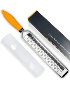 Lemon Zester & Heavy Duty Cheese Grater & Vegetable Grater - Parmesan Cheese Lemon, Garlic, Nutmeg, Chocolate, Fruits, Vegetables, Ginger Grater - Cheese Shredder & Stainless Steel Grater