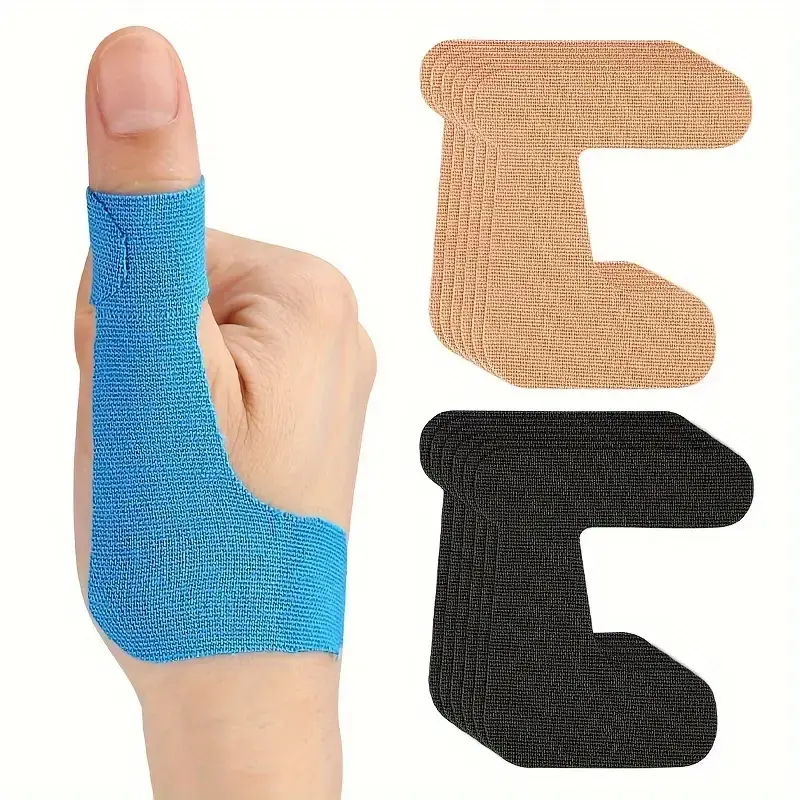 5 Pairs Flexible Self-Adhesive Thumb Splints, Elastic Sports Tape, Volleyball Tape, Volleyball Gear, Volleyball Accessories, Elastic Athletic Tape Effective Support & Anti-Chafing, Durable Polyester Material, Hand Washable, Athletic Tape For Sports