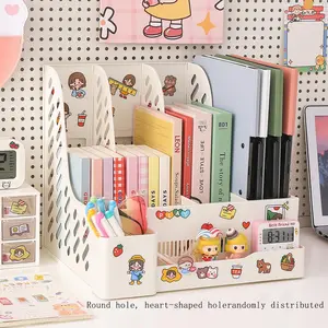 Desktop File Storage Box, 1 Box Student Book Holder, Desktop Book Storage Rack, Desktop File Box, Office, Classroom, Dormitory, Room Applicable