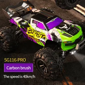1/16 Scale All-Terrain Remote Control Car, High-Speed 40km/h, LED Lights, 2.4g Controller, 150m Range, Perfect Gift for Boys, Remote Controlled Car