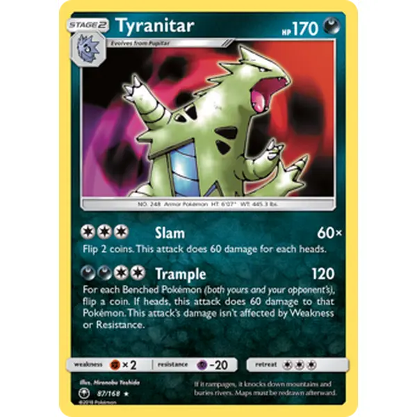 Pokemon TCG Tyranitar Celestial Storm Near Mint Trading Card Single