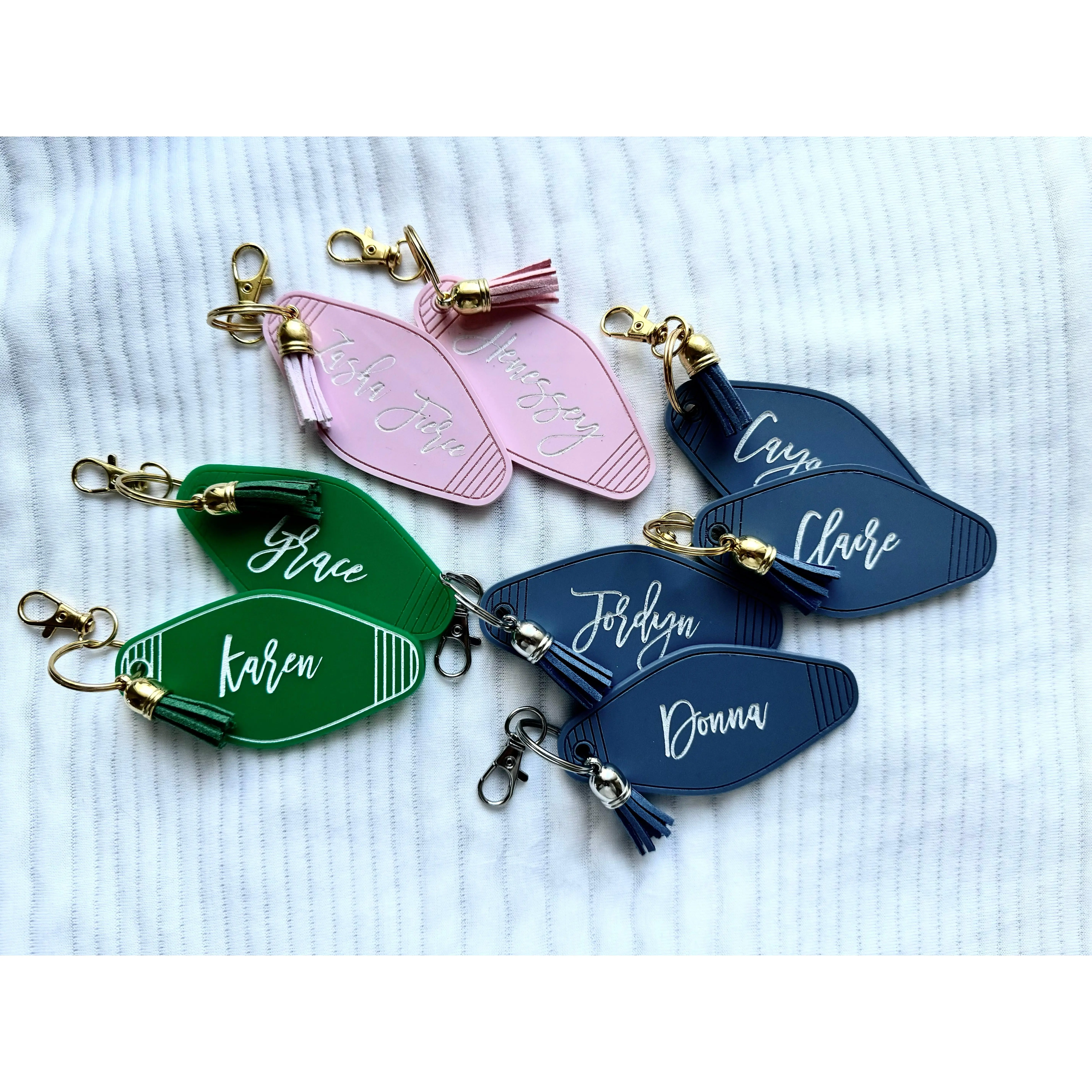 Personalized Motel Key Chain