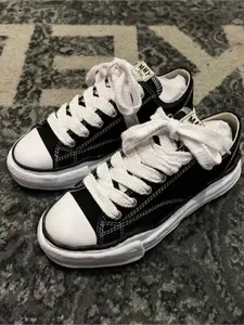 Maison Mihara Yasuhiro Men's Canvas Shoes Low-top Dissolve Rubber Sole Casual Sneakers Trainer Designer Women Board Shoes