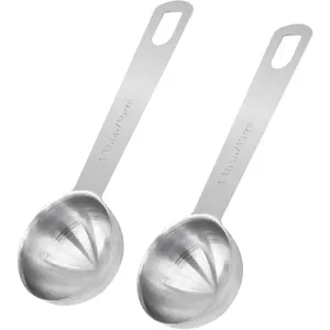 2 count 1 Tablespoon (1 Tbsp | 3 Tsp | 15 Ml | 15 Cc) Stainless Steel Measuring Spoons, 3 Teaspoon Metal Single Measuring Spoon for Measuring Coffee , Grains and Loose