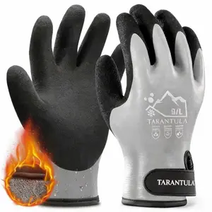 Heavy Duty Winter Gloves, Latex Fully Soaked, 100% Waterproof Gloves, Thermal Insulated Winter Dipped Gloves