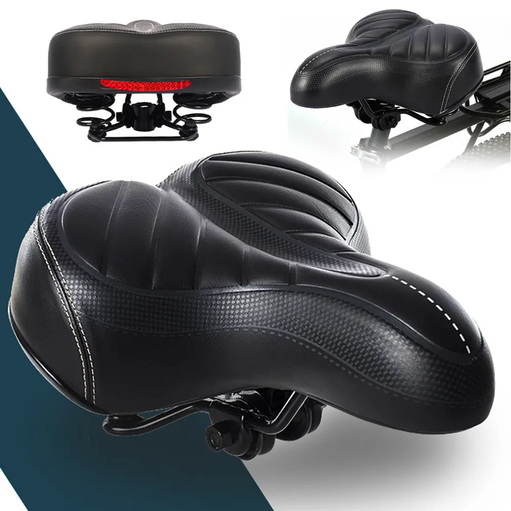 Oversized Bike Seat, Wide Bicycle Seat for Women Men Comfort, Universal Waterproof Bike Saddle Replacement, Bike Saddle for Peloton, Exercise Bikes, Cruiser, City Bikes