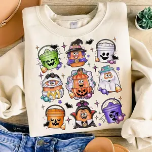 Halloween Chicken Nuggets Sweatshirt, 90s Retro Halloween Shirt, Spooky Nugget Crewneck