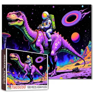 Tucocoo Astronaut 1000 Pieces Jigsaw Puzzle for Adults Space Adventure Cosmic Galaxy Relaxing Family Game Stress Relief Brain Training Gift Wall Decor 27.5x20inch (70x50cm)