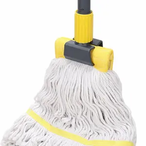 Commercial Mop Heavy Duty Industrial Mop with Long Handle 60 Looped End String Wet Cotton Mops for Floor Cleaning Home Kitchen Office Garage and Concrete Tile Floor
