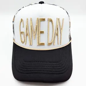 GAME DAY Puff Embroidered HAT/POCKET Patch - Various Colors