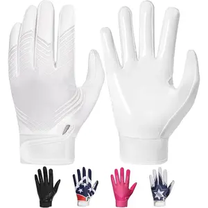 Football Gloves Adult Men, Youth Kids Football Gloves with Super Sticky Grip, Receiver Glove Best Gift for Adult Youth Kids Boys 8-12