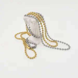 FWJ - STAINLESS STEEL JEWELRY-4MM BALL LINK CHAIN