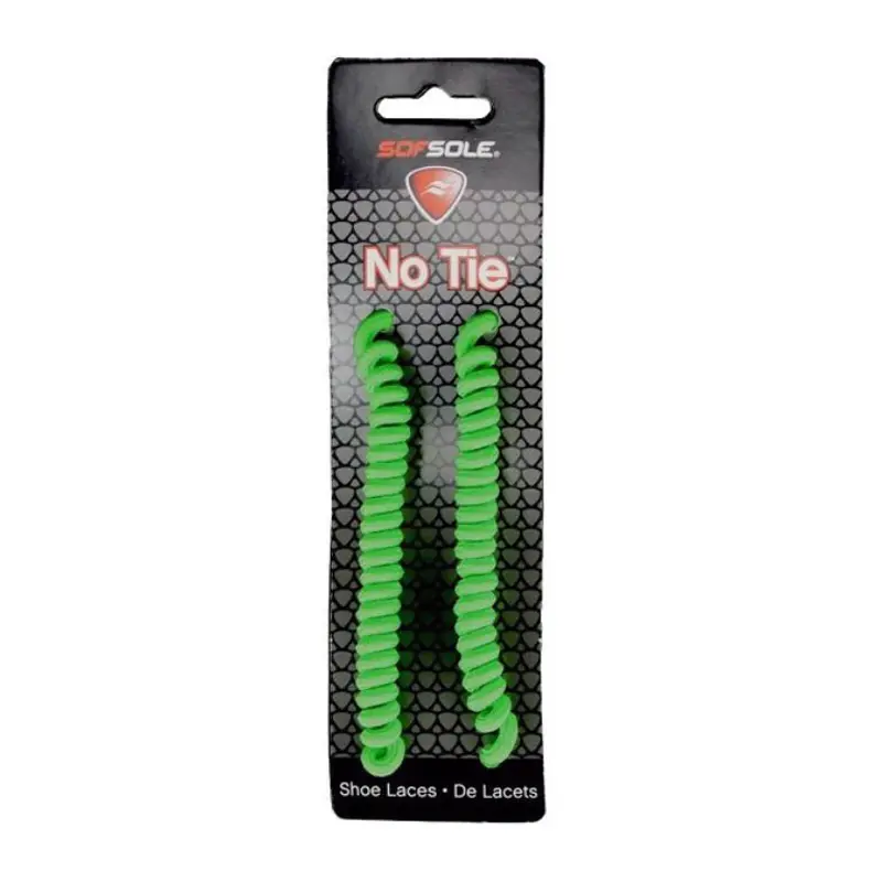 Sof Sole No Tie Shoe Laces, Strong and Durable Polyester Laces for Athletic Footwear, 27"-45", Neon Green