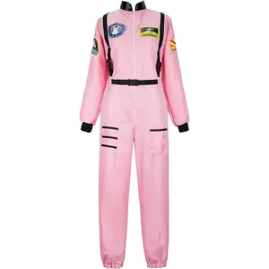 Womens Astronaut Costume Adult Space Suit Dress upCostume Spaceman Cosplay Halloween 6532-D1