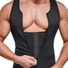 Men's Solid Color High Stretch Shapewear Tank Top, Stretchy Shapewear, Tummy Control Shaper, Waist Trainer Vest, Waist Compression, Shaping Waistwear, High Stretch Shapewear for Men