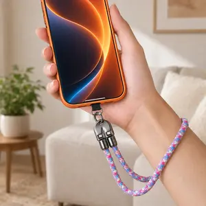 USB C Phone Neck Lanyard Charging Cable, 1.2m 240W Type-C Anti-Lost Strap Cable, Hands-Free Fast Charge Cord for Travel, Work and Daily Carry