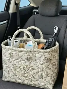 Car Interior Storage Basket, Home Organizer Bag for Clothing, Books and Work Supplies, Space Saving Multi-Purpose Car Accessory, Car Interior Accessories