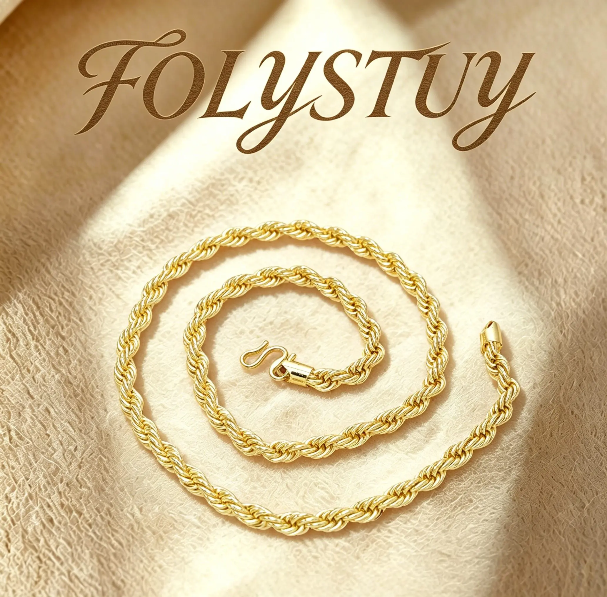 Length: 27.5 inches, Width: 8 mm. 【FOLYSTUY】 Handmade twisted necklace, equipped with flexible M clasps. Suitable for both men and women to wear.Y0005M