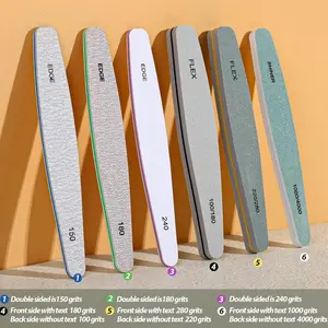 Nail File Nail Buffer, 6 pcs Nail Files and Buffers for Natural Nails, Emery Boards for Nails, Nail Buffer and Shine Kit Nail Filer, Nail Buffer Block 100/180 Grit Nail Files Fingernail Files Manicure Smoothing Nail Care