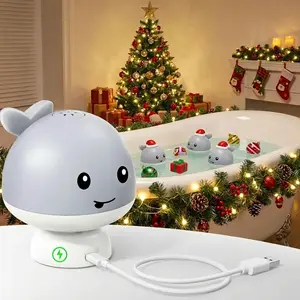 Light Up Whale Bath Pool Toy Sprinkler for Kids - Interactive Water Toy Ideal for Christmas Stocking Stuffers - Perfect Gift for Boys and Girls
