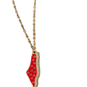 Palestine Map Necklace
