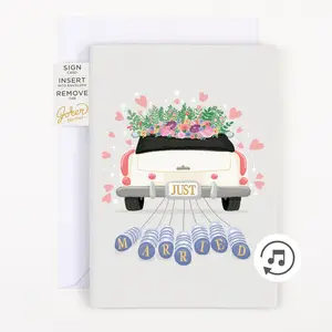 Endless Just Married Card With Glitter