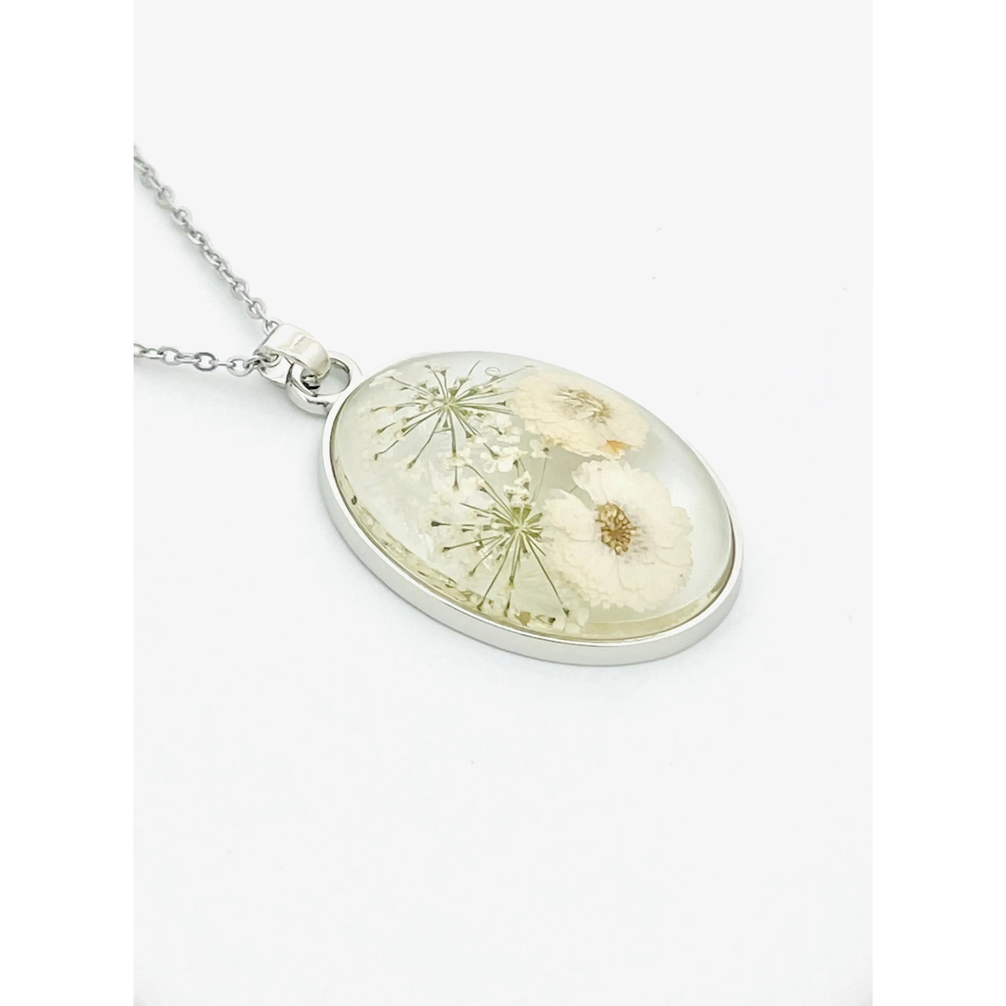 Real Dried Pressed Flower Necklace