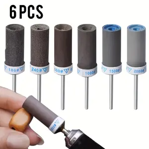 Sand drum sandpaper stick with handle, used for rotating tools, with different particle sizes to meet more needs for jade polishing/stone grinding