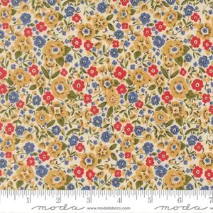 Moda | The Henhouse | Calico Small Floral | Tomato | 48435-26