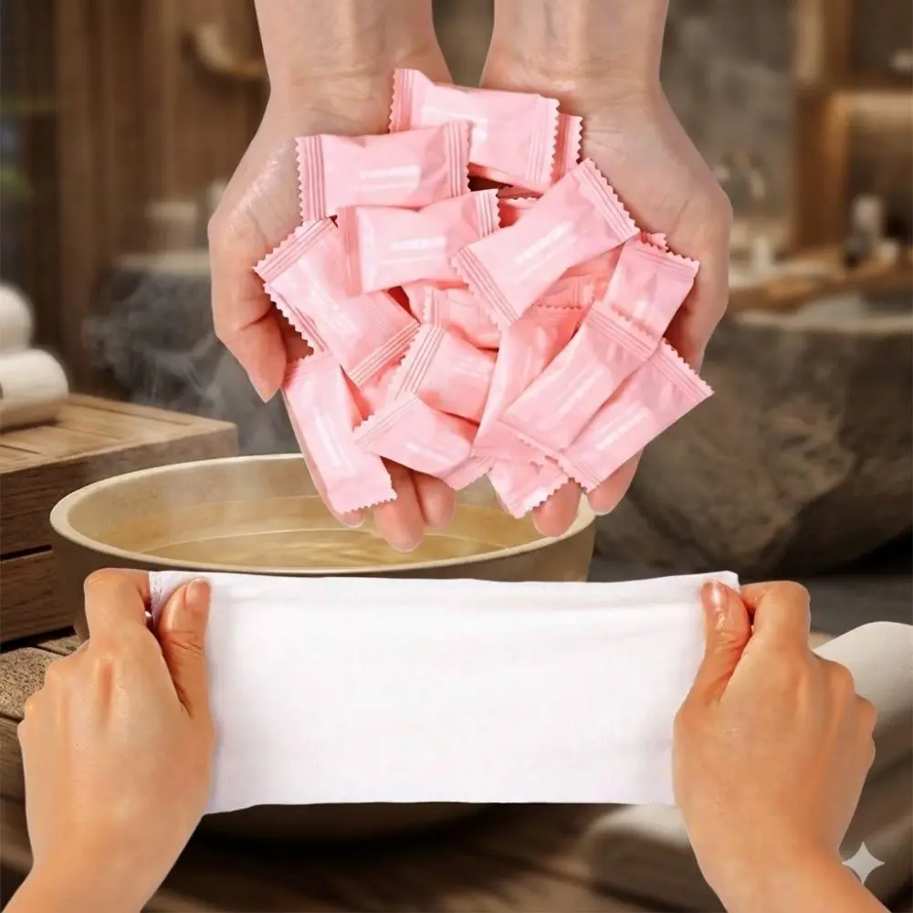 Portable Compressed Towel: Thick Reusable Face & Body Cloth for Camping, Travel, Gym. Emergency Hygiene Essential, Compact & Quick-Drying for On-the-Go Cleaning. Must-Have for Outdoor Sports & Daily Use.