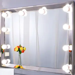 LED Vanity Light, USB Rechargeable Touch Switch Hollywood Style Makeup Mirror Light, Dimmable Makeup Mirror Light for Home Bathroom Washroom
