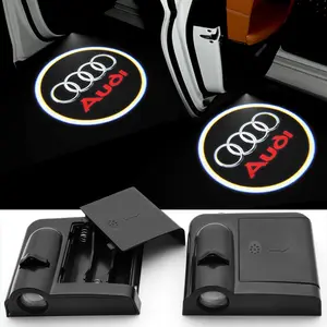 1/2/4pcs Car Logo Welcome Emblem Light Led Door Light Projector Courtesy Shadow Welcome Lamp Wireless Laser Projecto Led Car Lights For Audi A1 A3 8P 8V A4 A5 A6 A7 A8 Q3 Q5 Q7 Q8 Sline TT Auto Goods Accessories