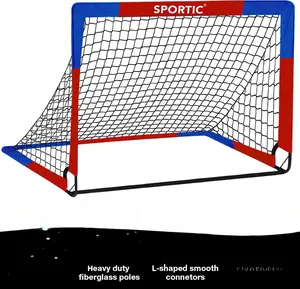 2 Pack Pop Up Soccer Goals 4x3FT Practice Net Carry Bag Ground Pegs Backyard Field Court Indoor Outdoor Park Multi Surface Training