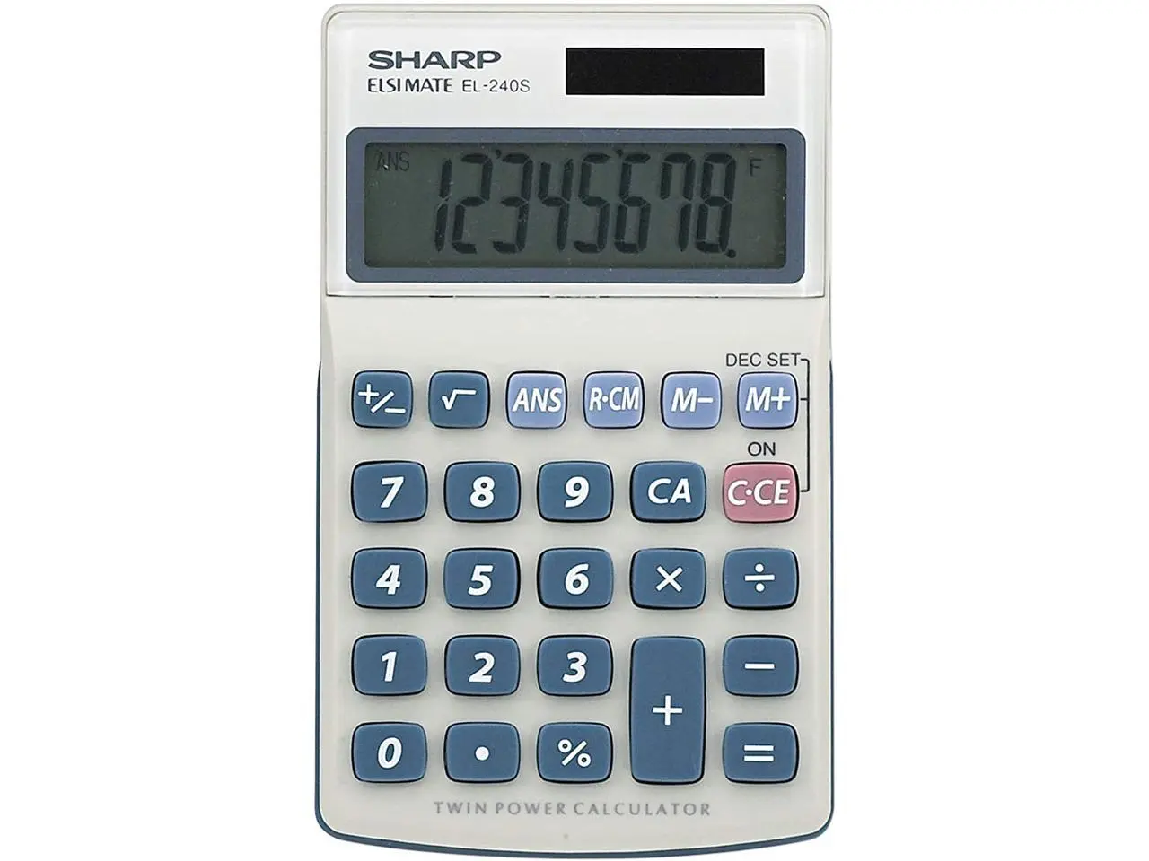 SHARP EL-240SB Twin-Powered Basic Hand-Held Calculator SHARP EL-240SB Twin-Powered Basic Hand-Held Calculator