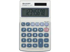 SHARP EL-240SB Twin-Powered Basic Hand-Held Calculator