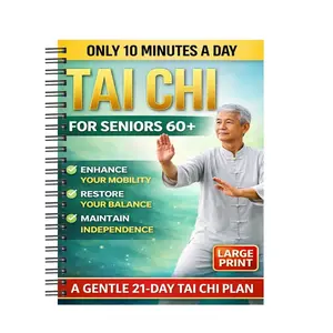Tai Chi Daily Practice Planner for Seniors & Beginners – Spiral-Bound Fitness Log with Progressive Exercise Tracking, Gentle Movement Journal for Balance & Wellness