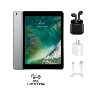Refurbished Apple iPad 2017 (5th Gen) WiFi + Cellular Unlocked A1823 - Excellent Condition with Wireless Earbuds & 1 Year Warranty