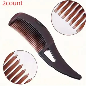 Degreasing Hair Comb, Hair Care Comb, 2 Counts/set Glossing Detangler Hair Detangling Comb, Scalp Massage Comb, Professional Hair Styling Comb for Women & Men