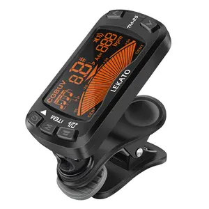 LEKATO TM-25 Guitar Tuner Clip On Metronome Tuner Tone Generator 3 in 1 Multifunction Portable for All Instruments, Bass, Chromatic, Instruments, Violin and Ukulele (Battery Clipped on the Silicone Pad)