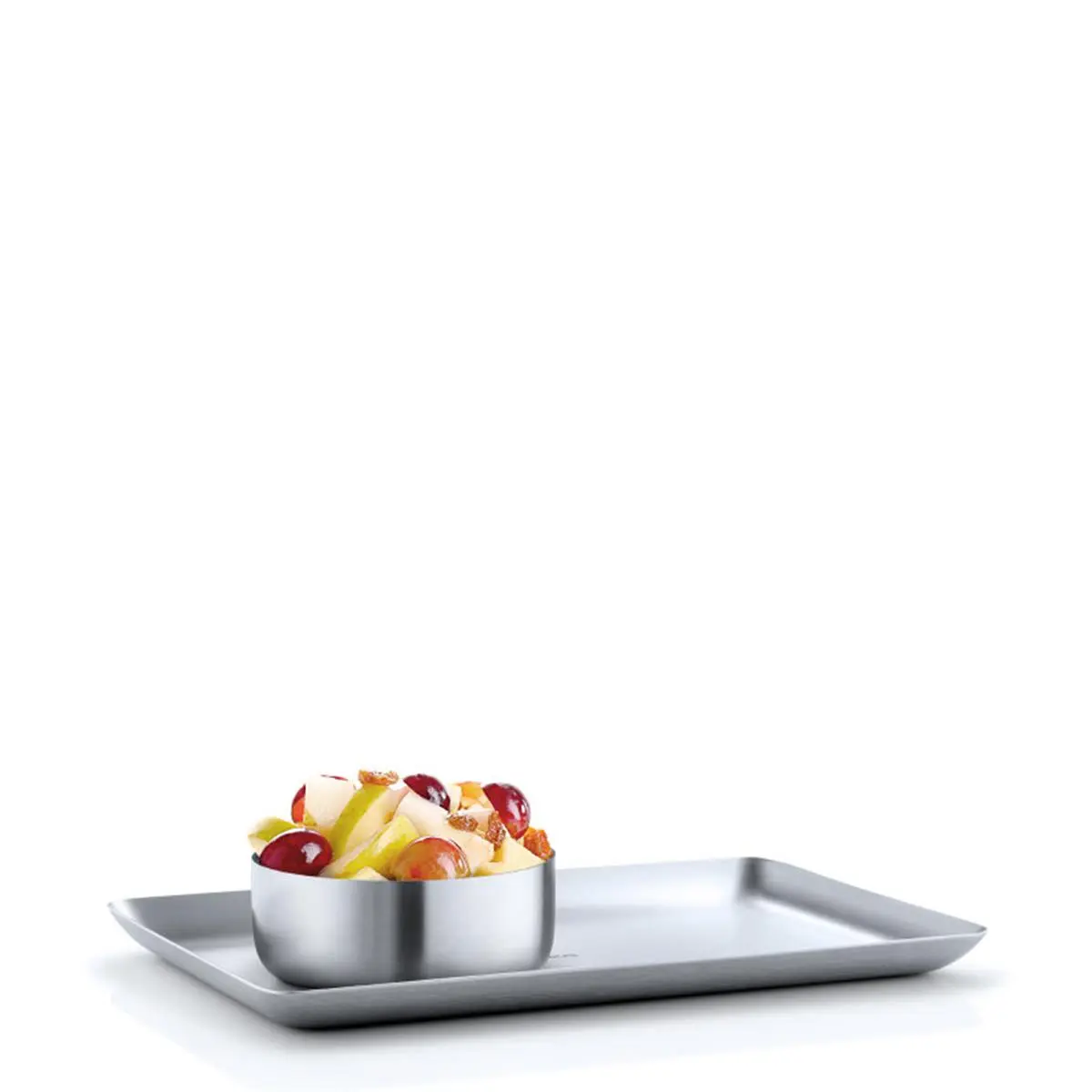 212 MAIN Brushed Matt Rectangular Stainless Steel Serving Tray - 15x25cm, Dishwasher-Safe, Home Cutlery Tableware, 2 Year Warranty, Casual Kitchen Fixture Accessories, Ideal for Serving or Display