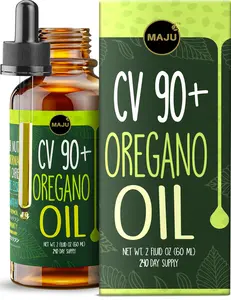 MAJU CV90 Oil of Oregano (2oz) - Edible Wellness Supplement, High Carvacrol, Blended with Olive Oil, Vitamins and Minerals for Digestion, Immune and Seasonal Suppport Dietary